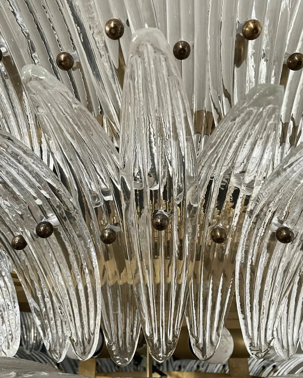 Murano Lysekrone Palmette 163 glass Murano Studio