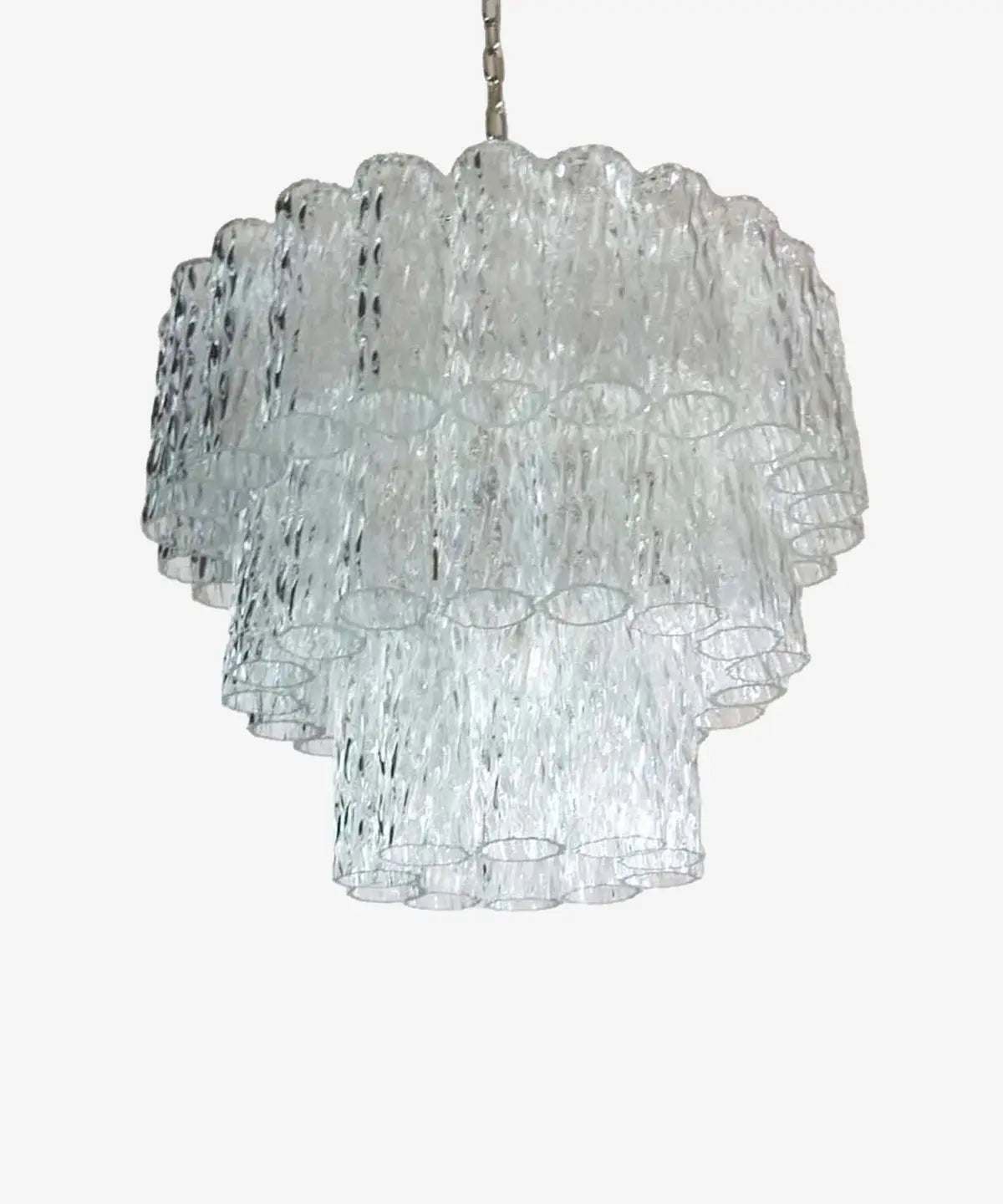 Murano Lysekrone Ice 52 Glassrør Murano Studio