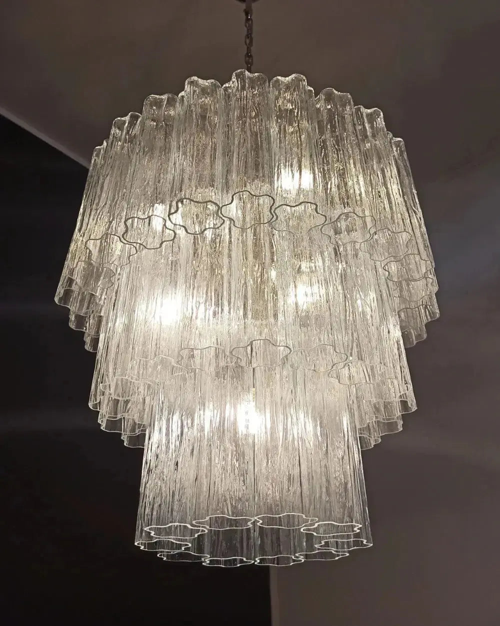 Murano Lysekrone 52 Glassrør Murano Studio