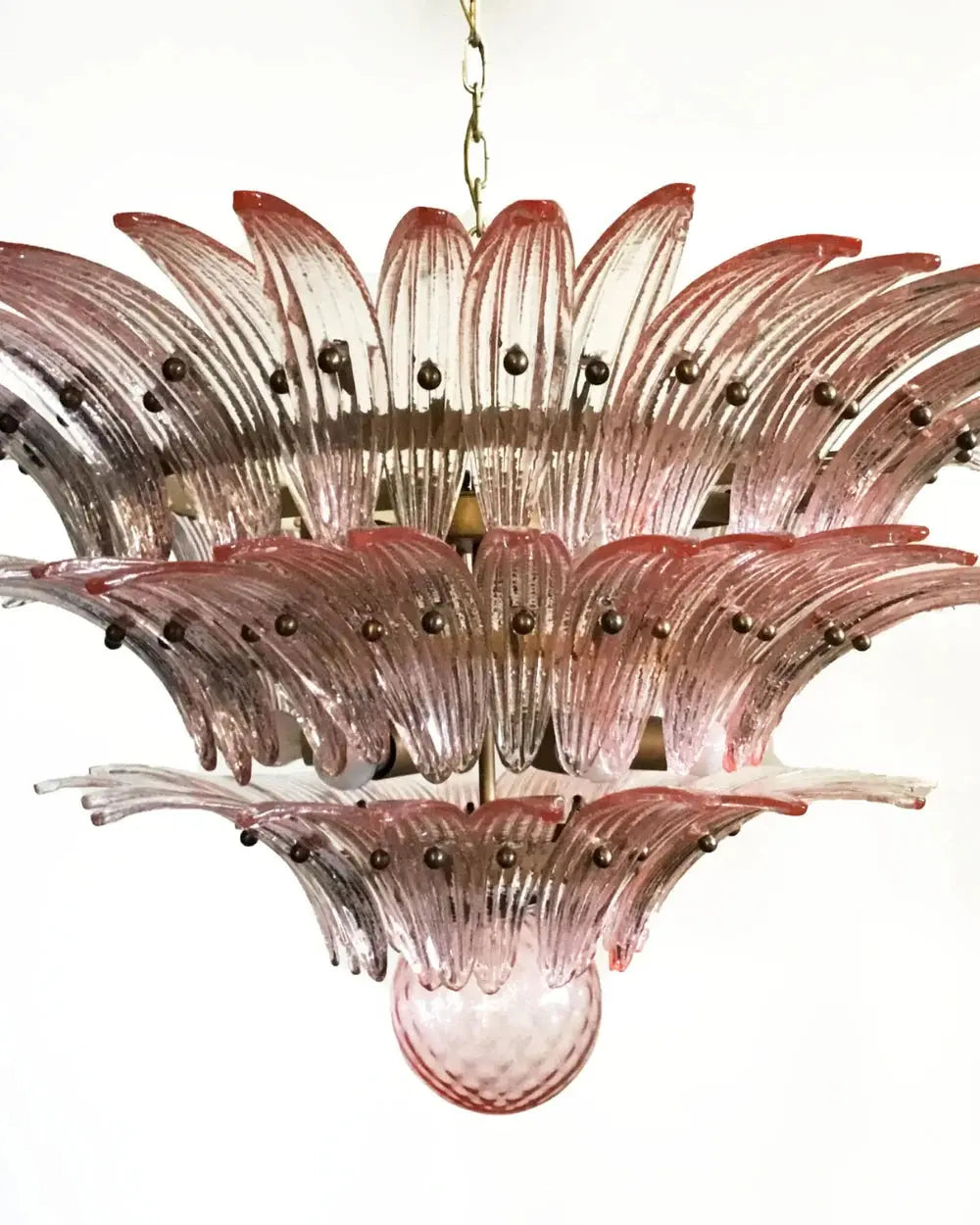 Murano Lysekrone Palmette 104 glass Murano Studio