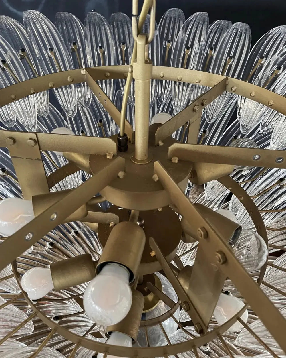 Murano Lysekrone Palmette 104 glass Murano Studio