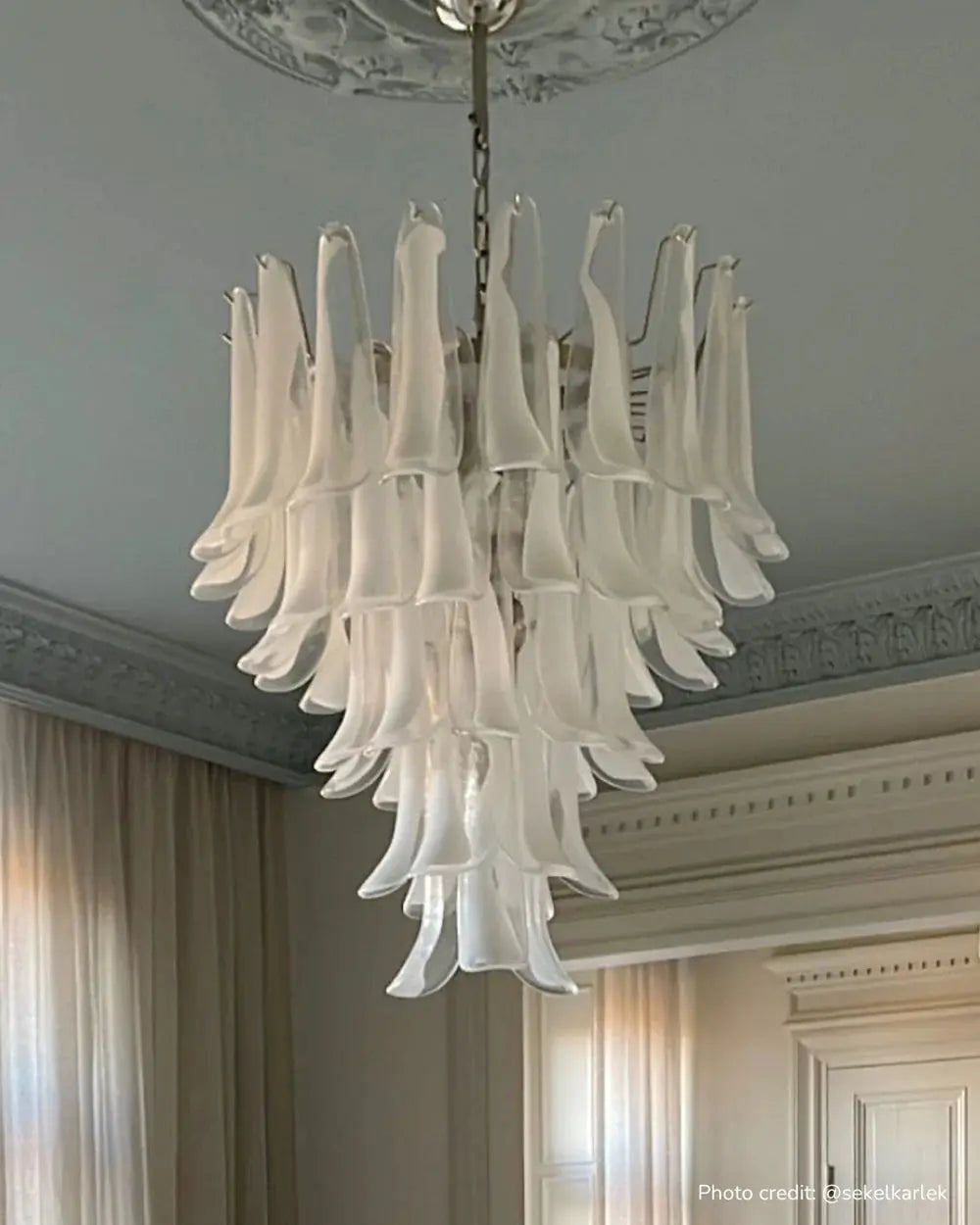 Murano Chandelier Mazzega 52 Glass