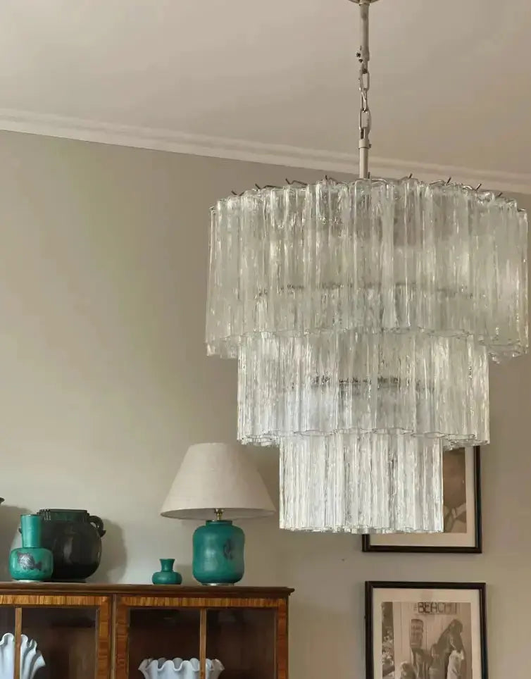 Murano Lysekrone 52 Glassrør Murano Studio