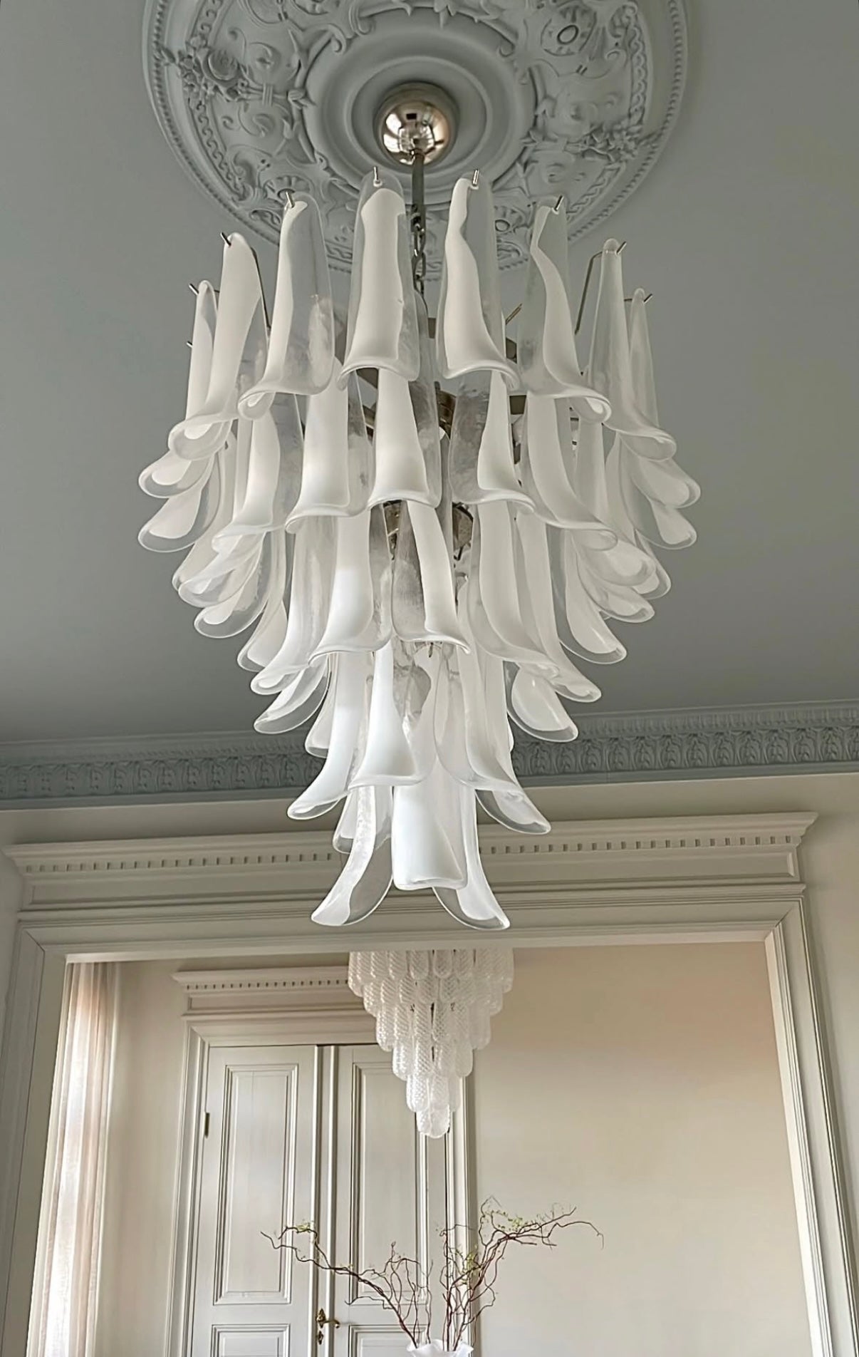 Murano Chandelier Mazzega 52 Glass