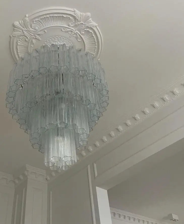 Murano Lysekrone 78 Glassrør Murano Studio