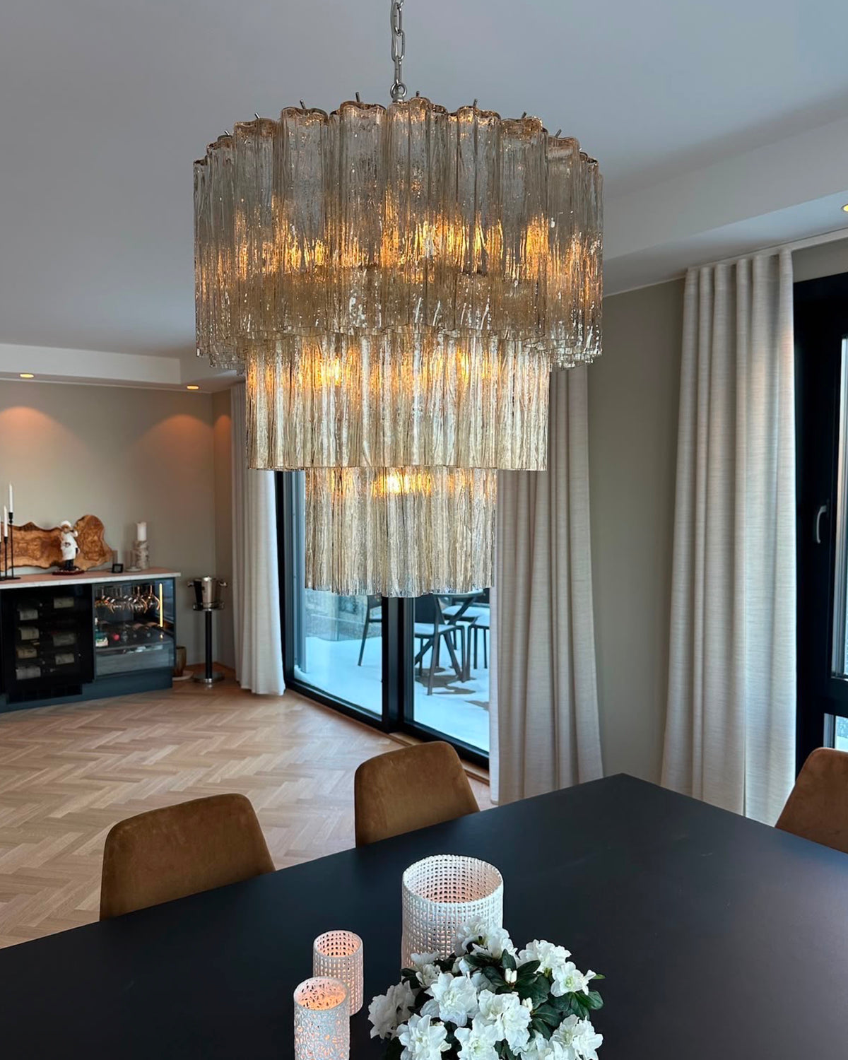Murano Chandelier 52 Glass Tubes