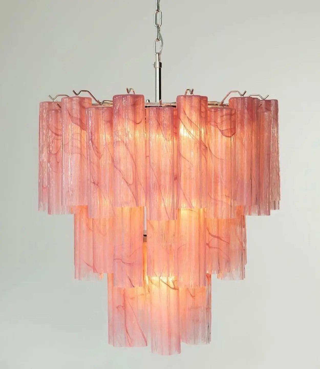 Murano Lysekrone 48 Glassrør Murano Studio