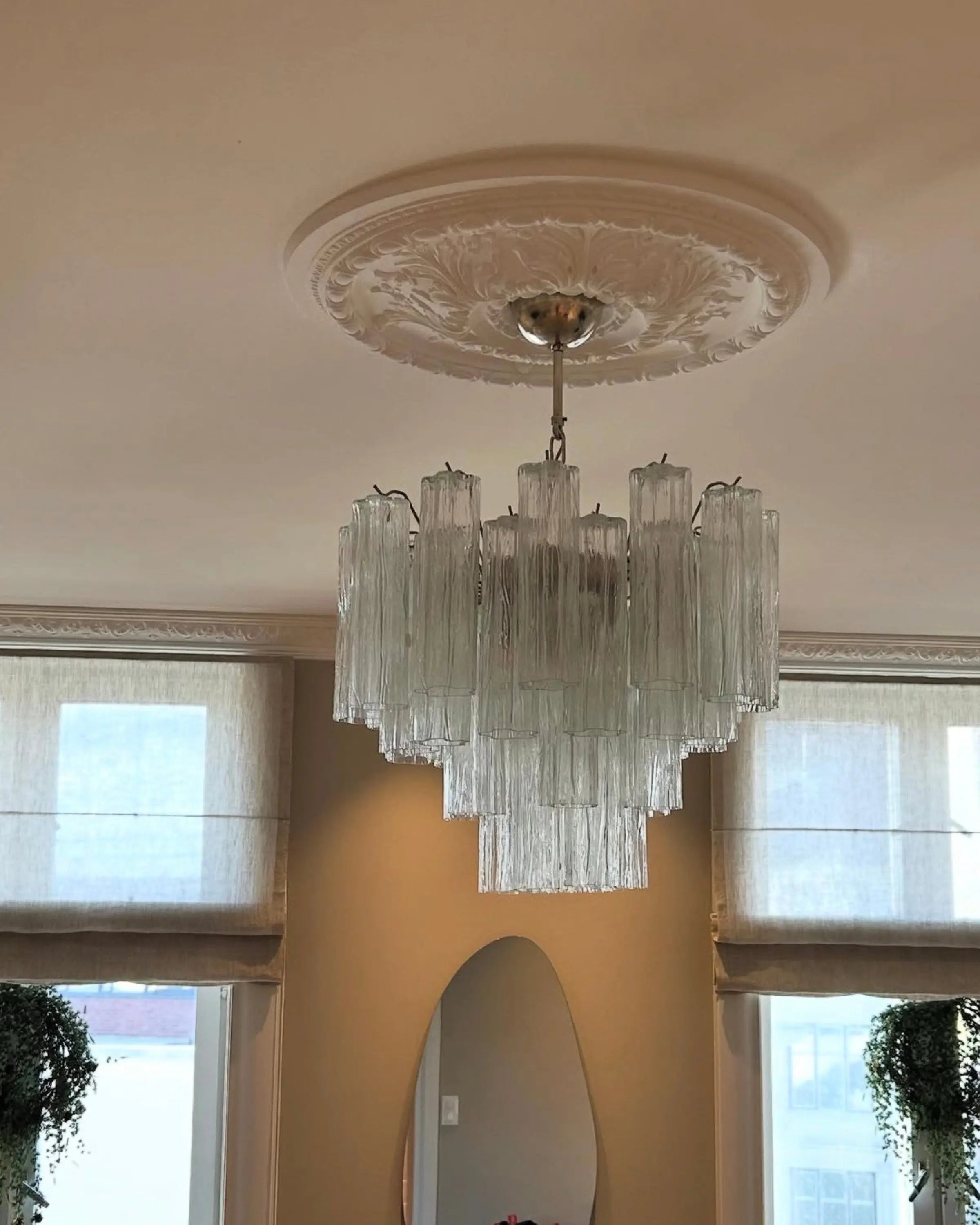 Murano Lysekrone 36 Glassrør Murano Studio