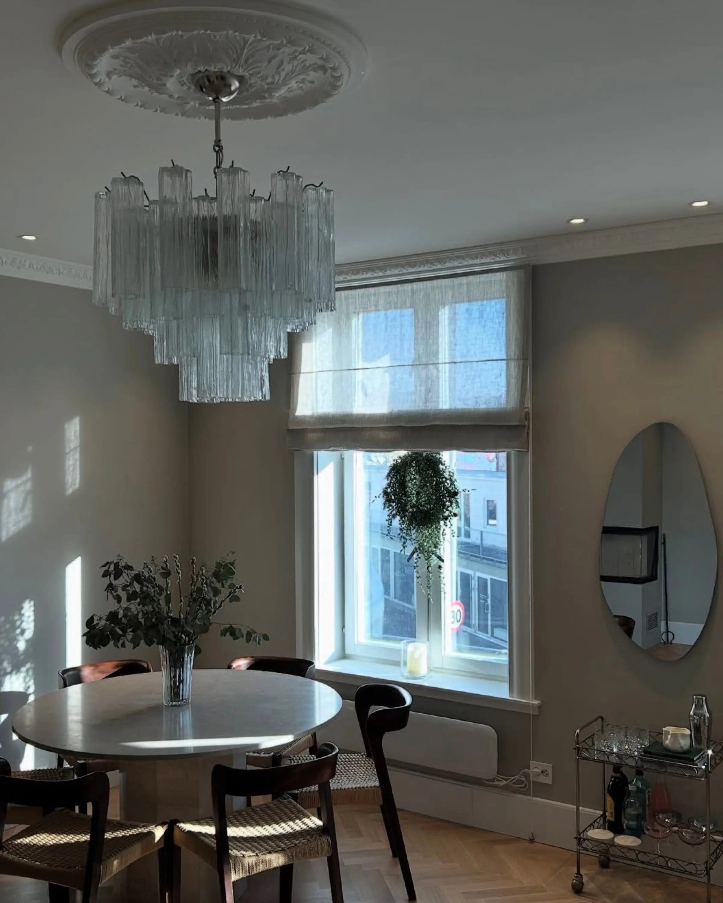 Murano Lysekrone 36 Glassrør Murano Studio